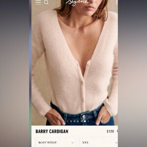 Sezane Rosy Beige Barry Cardigan